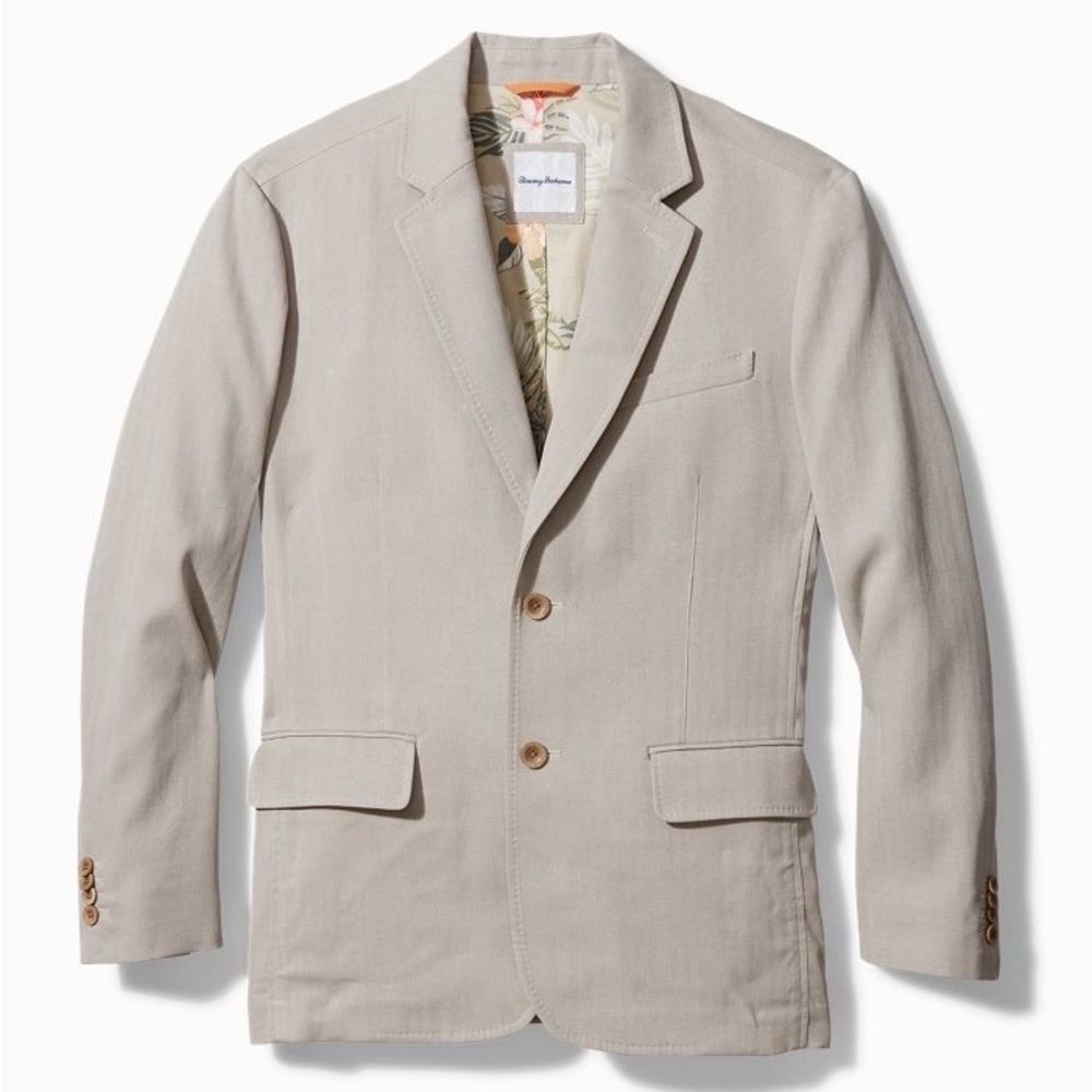 Men’s Havana Herringbone Silk-Blend Blazer